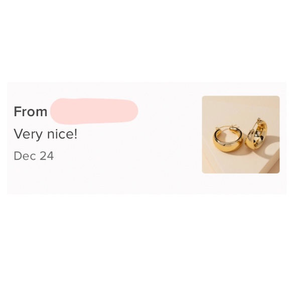 Gold Tone Hoop Earrings Wide - Picture 4 of 4